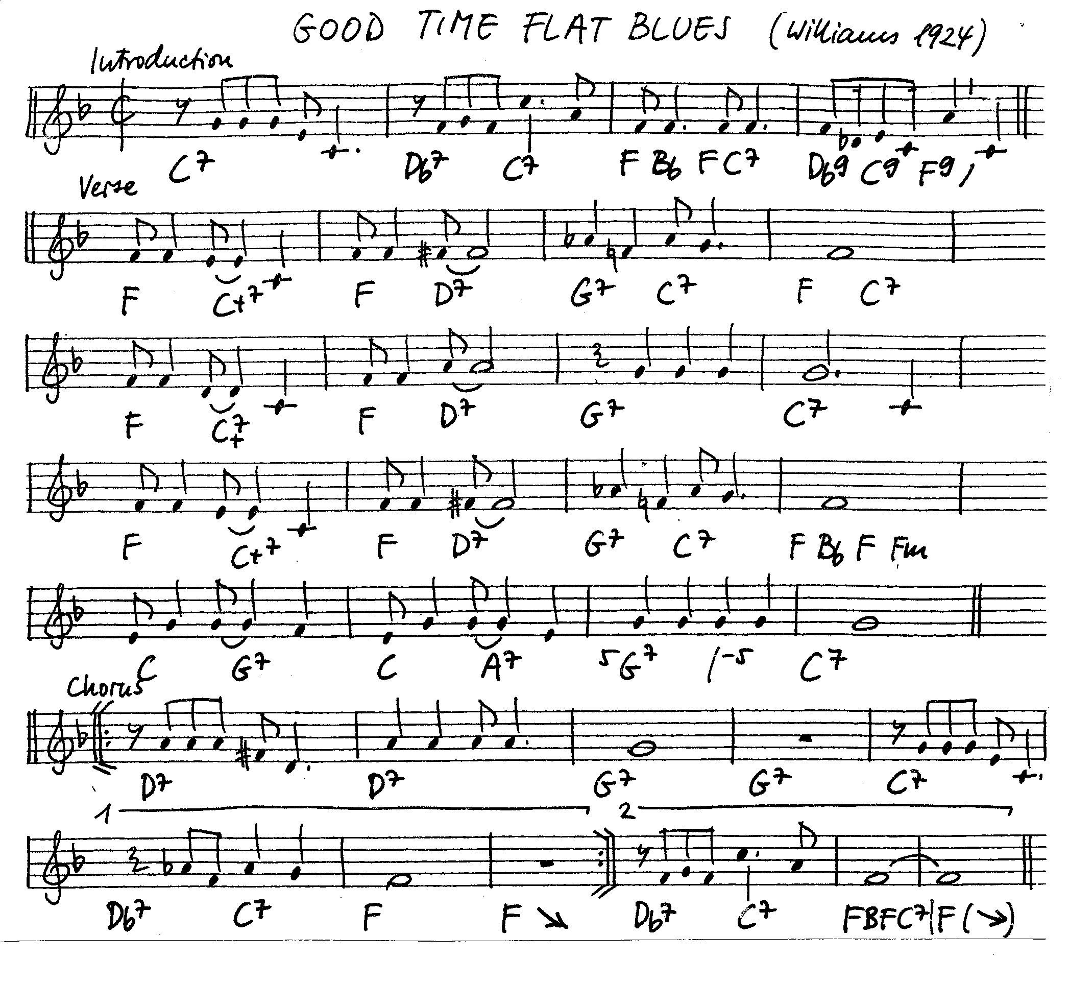 good time flat blues leadsheet – book us for your next 20s or gatsby event